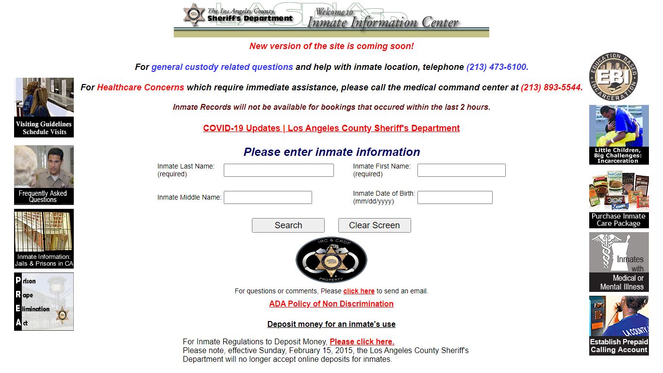 LASD Inmate Information Center - Inmate Search - Los Angeles County ...